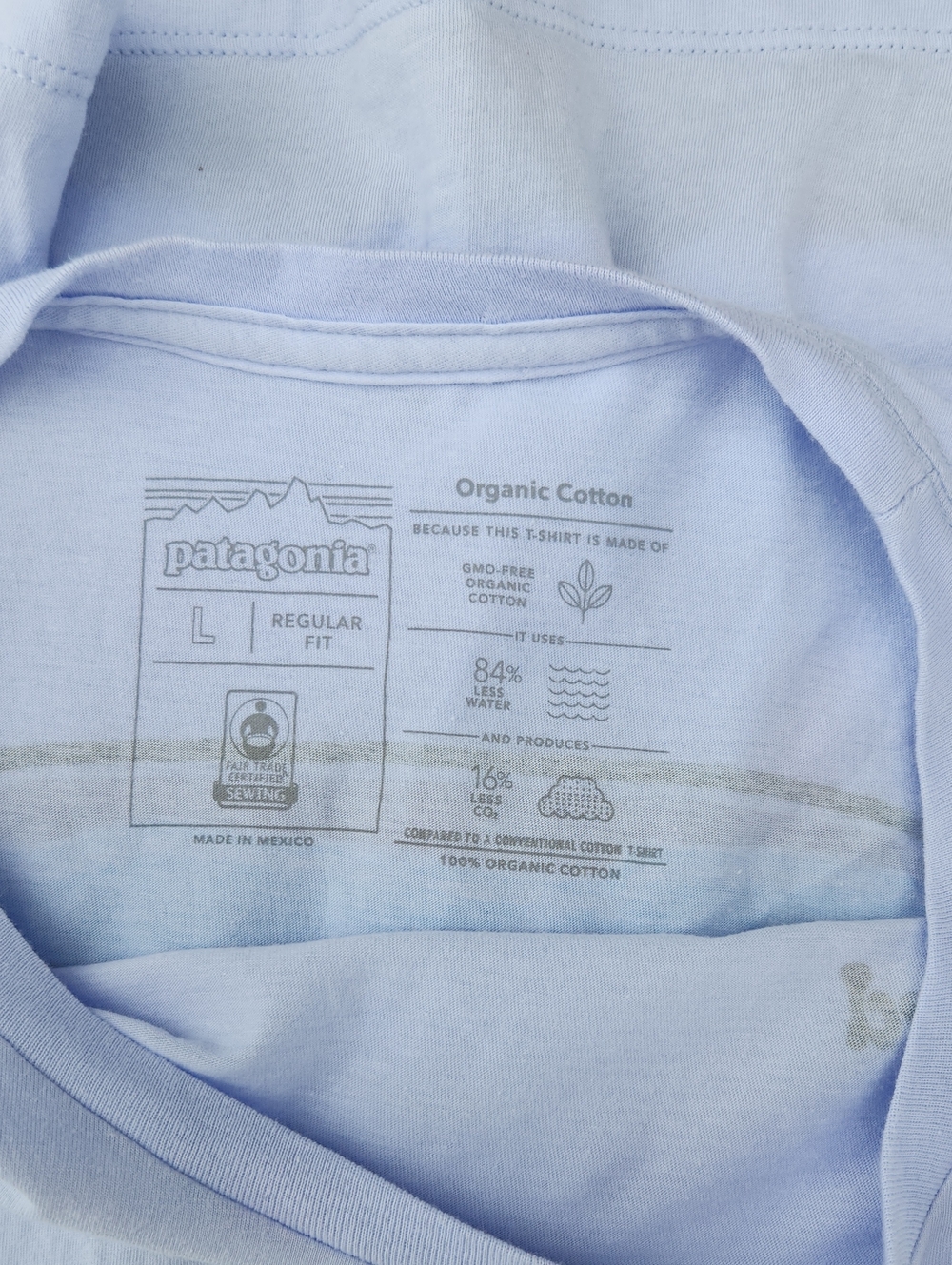 Patagonia Lavender Purple Pocket Tee Organic Cotton Large Regular Fit Casual - Picture 5 of 5